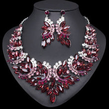 Load image into Gallery viewer, Fashion Crystal Necklace Earrings Set - winsomesboutique