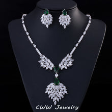 Load image into Gallery viewer, Green Zirconia Rhinestone Fashion Jewelry Sets - winsomesboutique