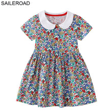 Load image into Gallery viewer, SAILEROAD Baby Girl Fancy Floral Print Dress for Summer - winsomesboutique