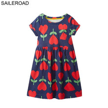 Load image into Gallery viewer, SAILEROAD Baby Girl Fancy Floral Print Dress for Summer - winsomesboutique