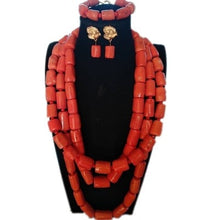 Load image into Gallery viewer, 100% Original Coral Beads Jewelry Set 3 Layers - winsomesboutique
