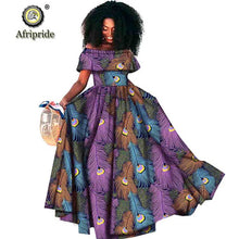 Load image into Gallery viewer, African Casual Print Maxi A-Line Off Shoulder Wax Attire Party Wedding Dress - winsomesboutique