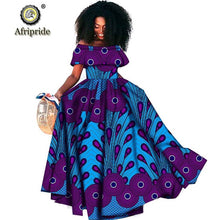 Load image into Gallery viewer, African Casual Print Maxi A-Line Off Shoulder Wax Attire Party Wedding Dress - winsomesboutique