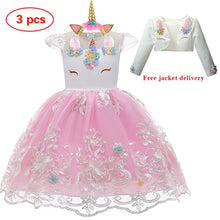 Load image into Gallery viewer, New Elsa Unicorn Dress for Girls Embroidery Ball Gown Princess Birthday Dresses - winsomesboutique