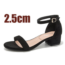 Load image into Gallery viewer, Beige Black Gladiator Summer Office High Heels Shoes - winsomesboutique