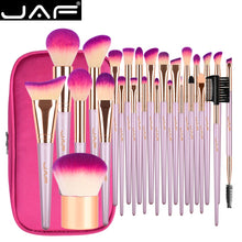 Load image into Gallery viewer, JAF 26pcs Professional Studio Synthetic Quality Gold Makeup Brush Set with Zipper Case Travel Cosmetic Bag - winsomesboutique