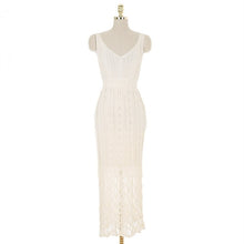 Load image into Gallery viewer, Summer Women  Knitting V-Neck Lace Long Dress - winsomesboutique