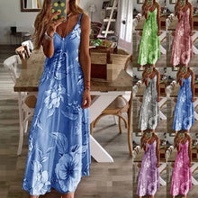 Load image into Gallery viewer, Summer Sleeveless Floral Print Maxi Long Beach Dresses - winsomesboutique
