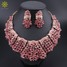 Load image into Gallery viewer, Pink Crystal Bridal Jewelry Sets - winsomesboutique