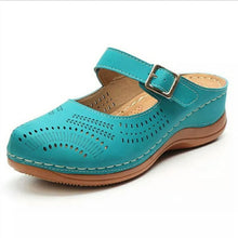 Load image into Gallery viewer, PU Leather Round Head Closed Toe Sandals - winsomesboutique