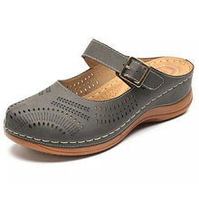 Load image into Gallery viewer, PU Leather Round Head Closed Toe Sandals - winsomesboutique