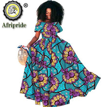 Load image into Gallery viewer, African Casual Print Maxi A-Line Off Shoulder Wax Attire Party Wedding Dress - winsomesboutique