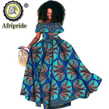 Load image into Gallery viewer, African Casual Print Maxi A-Line Off Shoulder Wax Attire Party Wedding Dress - winsomesboutique