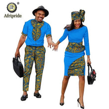 Load image into Gallery viewer, Women Dresses + Men Clothing Set Dashiki Shirts Ankara Casual Wear - winsomesboutique