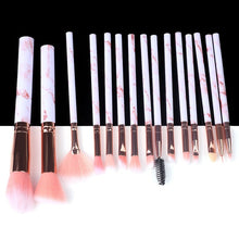 Load image into Gallery viewer, 5/10/15pcs Professional Marble Makeup Brushes Tool Natural Brush Set Kit - winsomesboutique