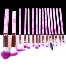 Load image into Gallery viewer, 5/10/15pcs Professional Marble Makeup Brushes Tool Natural Brush Set Kit - winsomesboutique