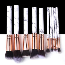 Load image into Gallery viewer, 5/10/15pcs Professional Marble Makeup Brushes Tool Natural Brush Set Kit - winsomesboutique