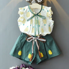 Load image into Gallery viewer, Short Sleeve T-Shirt+Pant Dress 2Pcs Children Clothes Suits - winsomesboutique