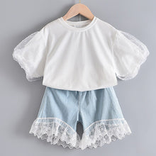 Load image into Gallery viewer, Short Sleeve T-Shirt+Pant Dress 2Pcs Children Clothes Suits - winsomesboutique
