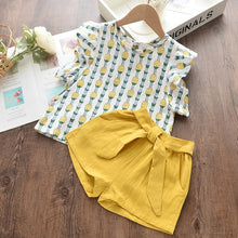 Load image into Gallery viewer, Short Sleeve T-Shirt+Pant Dress 2Pcs Children Clothes Suits - winsomesboutique