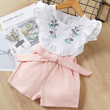 Load image into Gallery viewer, Short Sleeve T-Shirt+Pant Dress 2Pcs Children Clothes Suits - winsomesboutique