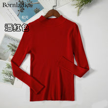 Load image into Gallery viewer, Turtleneck Knitting Bottoming Warm Sweaters, Bornladies Autumn Winter Basic