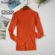 Load image into Gallery viewer, Turtleneck Knitting Bottoming Warm Sweaters, Bornladies Autumn Winter Basic
