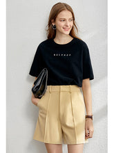 Load image into Gallery viewer, Amii Minimalism Spring Female Offical Lady Blazer Women,Lace Vneck Tanks, High Waist Women pants Female Shorts