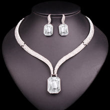 Load image into Gallery viewer, Crystal Choker Necklace & Earrings Sets - winsomesboutique