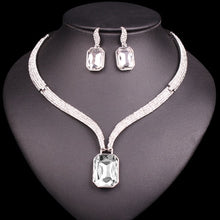 Load image into Gallery viewer, Crystal Choker Necklace & Earrings Sets - winsomesboutique