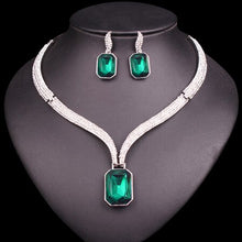 Load image into Gallery viewer, Crystal Choker Necklace & Earrings Sets - winsomesboutique