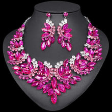 Load image into Gallery viewer, Fashion Crystal Necklace Earrings Set - winsomesboutique
