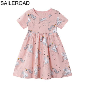 SAILEROAD Baby Girl Fancy Floral Print Dress for Summer - winsomesboutique