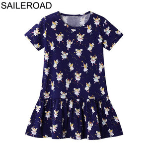 SAILEROAD Baby Girl Fancy Floral Print Dress for Summer - winsomesboutique