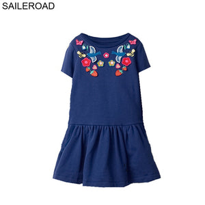 SAILEROAD Baby Girl Fancy Floral Print Dress for Summer - winsomesboutique