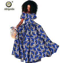 Load image into Gallery viewer, African Casual Print Maxi A-Line Off Shoulder Wax Attire Party Wedding Dress - winsomesboutique
