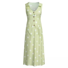 Load image into Gallery viewer, Plus Size Maxi Long Midi Sleeveless Loose A Line Polka Dot Dresses - winsomesboutique
