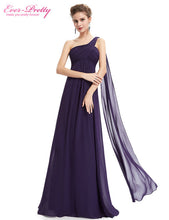 Load image into Gallery viewer, A-line One Shoulder Royal Blue Long Evening Dresses - winsomesboutique
