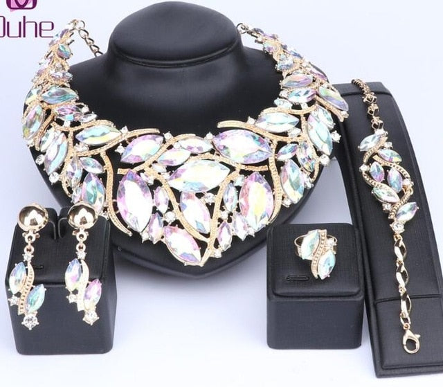 Bohemia Crystal Necklace Sets Bridal - winsomesboutique