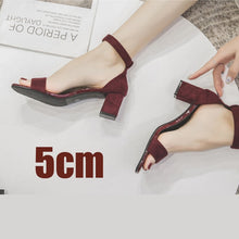 Load image into Gallery viewer, Beige Black Gladiator Summer Office High Heels Shoes - winsomesboutique

