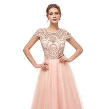 Load image into Gallery viewer, Elegant Women&#39;s Tulle Cap Sleeve Beading Special Occasion Gowns - winsomesboutique
