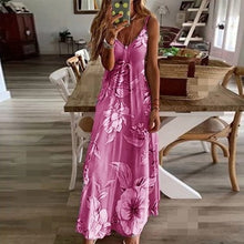Load image into Gallery viewer, Summer Sleeveless Floral Print Maxi Long Beach Dresses - winsomesboutique
