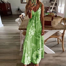 Load image into Gallery viewer, Summer Sleeveless Floral Print Maxi Long Beach Dresses - winsomesboutique
