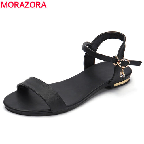 MORAZORA Plus size 34-46 New genuine leather women sandals - winsomesboutique