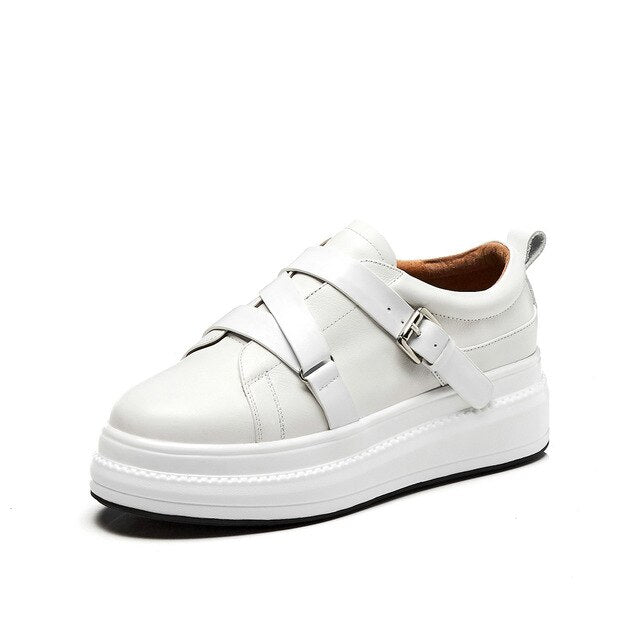 EshtonShero Women's Shoes Vulcanize Platform Shoes Woman Pumps Sneakers Wedge Med Heels Ladies Elastic band Casual Shoe Size 3-9 - winsomesboutique