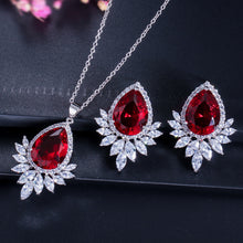 Load image into Gallery viewer, ANGELCZ 2 Piece Ladies Pendant Necklace And Earrings Set - winsomesboutique
