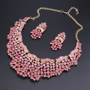 Pink Crystal Bridal Jewelry Sets - winsomesboutique