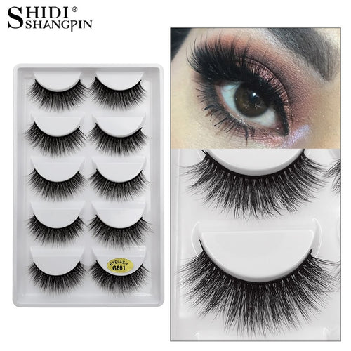 5 Pairs Mink False Eyelashes - winsomesboutique