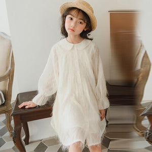 100% Cotton White Lace Dresses for Girls - winsomesboutique