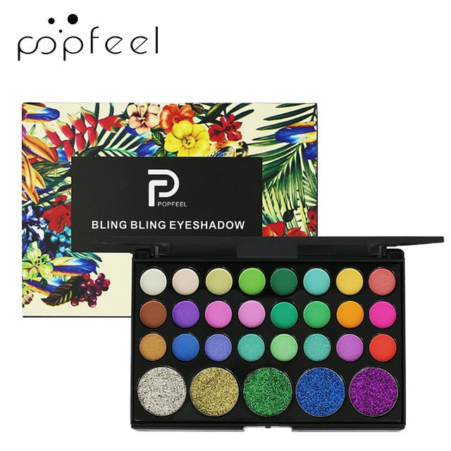 POPFEEL Glitter Eyeshadow Galaxy Palette - winsomesboutique